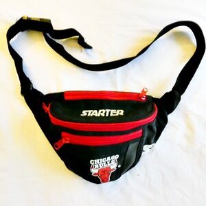 NBA Chicago Bulls Starter Fanny Pack Belt Bag Jordan RARE Vintage Great Cond